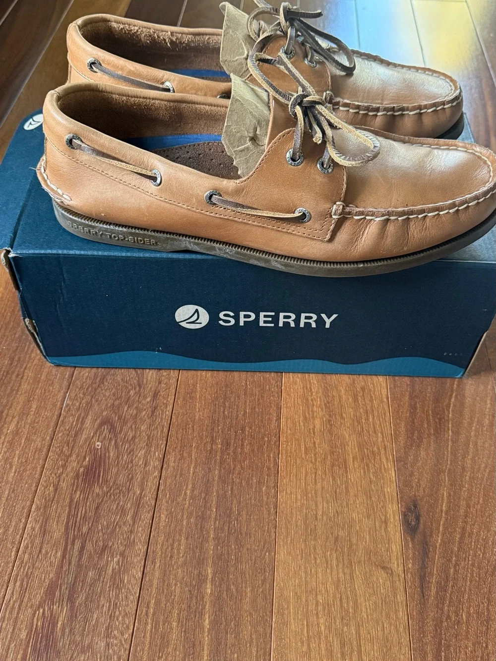 Sperry Tan Leather Classic Boat Shoes